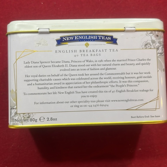 Lady Di Princess of Wales trinket BOX Diana English breakfast tea COLLECTOR TIN - Picture 5 of 12